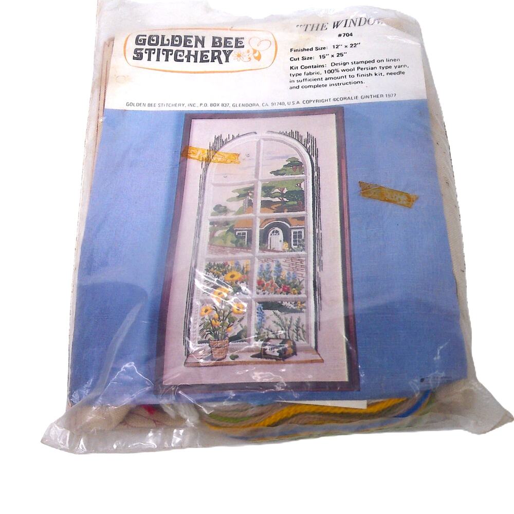 Vintage 1977 Golden Bee Stitchery The Window